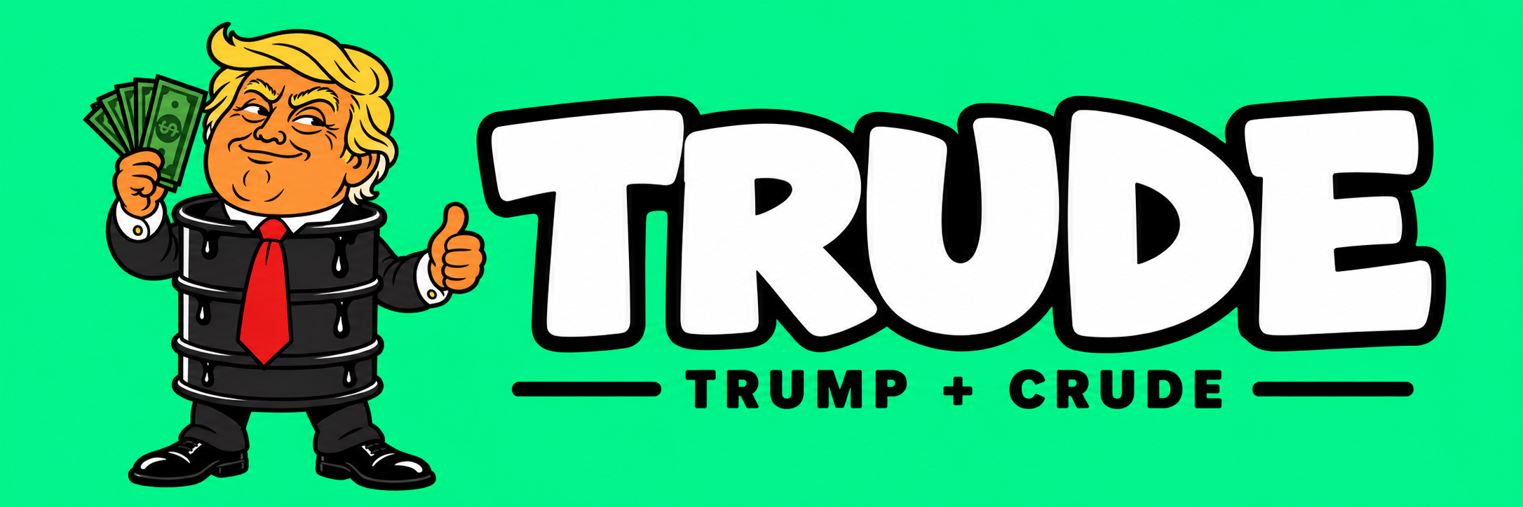 TRUDE — Trump plus Crude logo